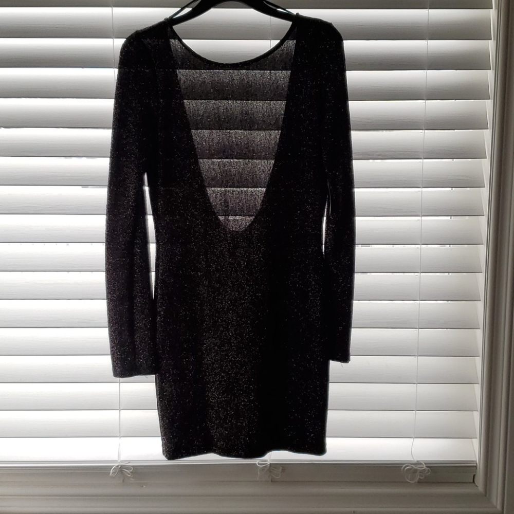 Black glitter dress